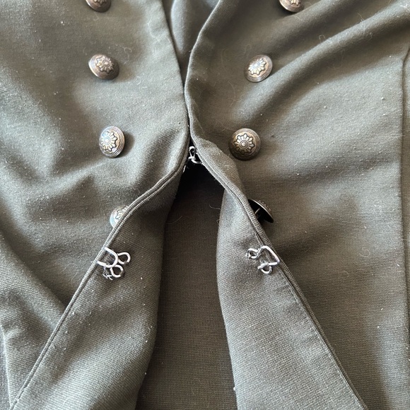 Modcloth military jacket womens size Large army green knit blazer - Picture 4 of 8